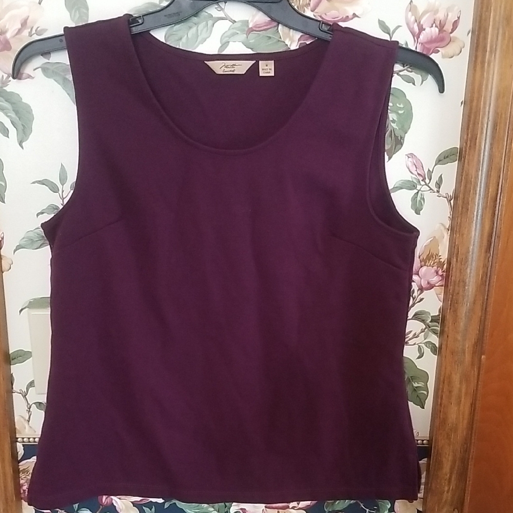 Elegant Deep Purple Sleeveless Top